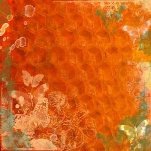 orange-honeycomb-background